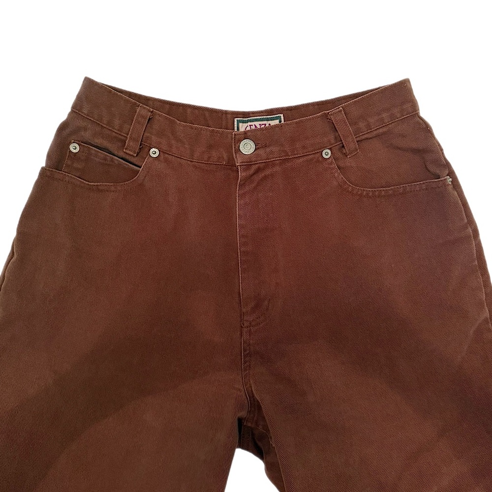 Vtg Cenza Women's Brown Denim Jeans Size 10 Modern Western Americana Neutral